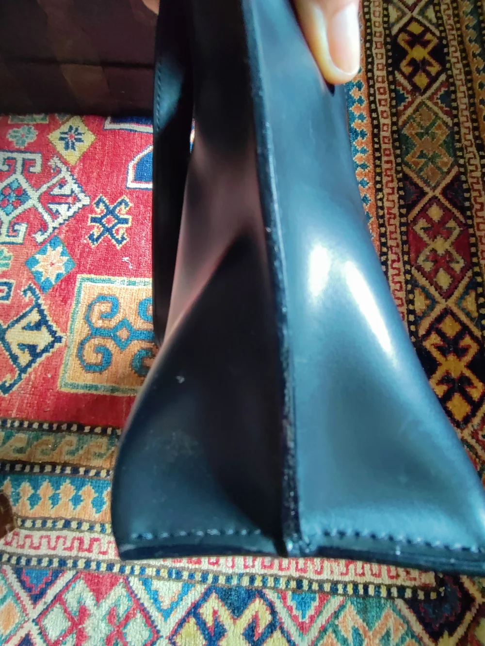 Furla Black  Shoulder Bag with Sculpted Black Closure